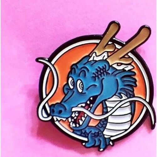 Classic Anime DBZ Shenron Dragon Enamel Brooch Pin Backpack Hat Bag Lapel Pins Badges Women Mens Fashion Jewelry Accessories