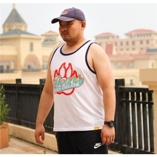 Cute Bear Claw Paw Tank Tops Mens Plus Size Cotton Undershirt Gay Bear Male Vest White S M L XL 2XL