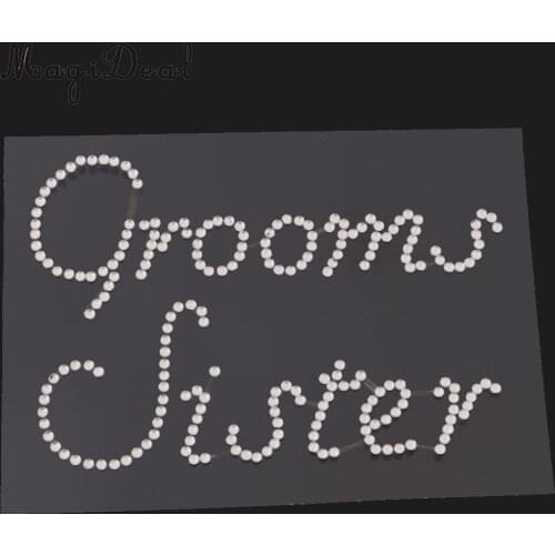 MagiDeal Diamante Groom Bride Sticker Bridal Shower WeddingParty DIY Stickers Applique Decal