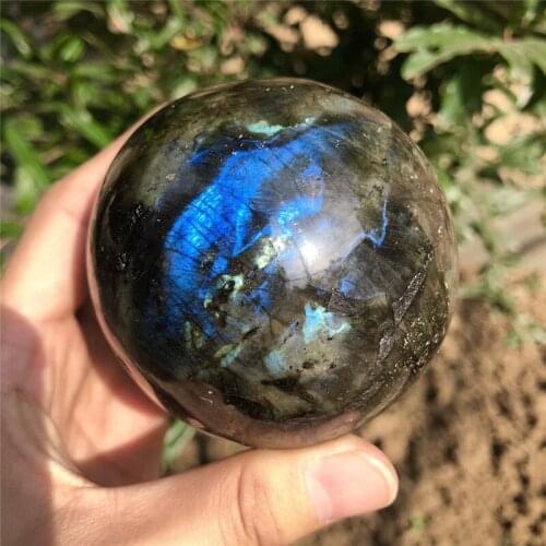 Natural labradorite Crystal polished Sphere Ball Healing crystal high quality