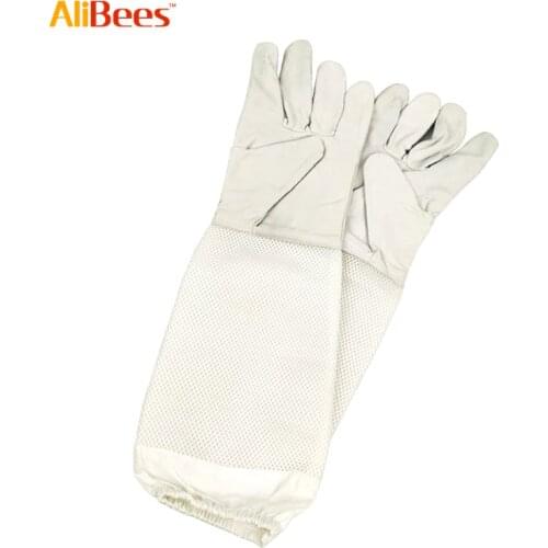 Beekeeping Gloves Sheepskin Anti-bee Anti-sting Professional Supplies Vented Beekeeper Long Sleeves Equipment Apiculture Tools