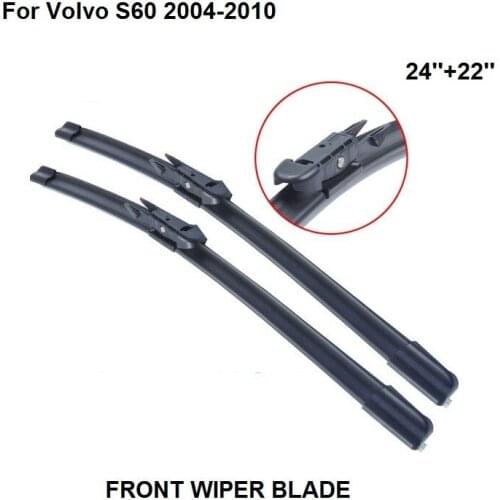 Wiper For Volvo S60 2004-2010 24''+22''Car Accessories For Auto Cars Rubber Windscreen Windshield Blade