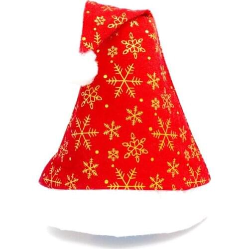 1pc Creative Christmas Santa Claus Hats Gold Silver Snow Caps XMAS Decoration New Years Gifts Home Party Supplies