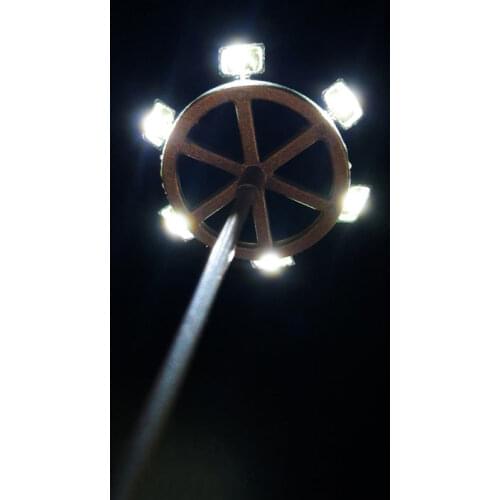 3PCS LED 1:87 HO Scale Train Model Simulation Miniature Viaduct Ring Light Tower Sand Table Building Track Scene Accessories