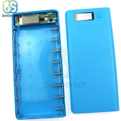 8X18650 Power Bank Battery Box Mobile Phone Charger Dual USB DIY Shell Case LCD Display 5V
