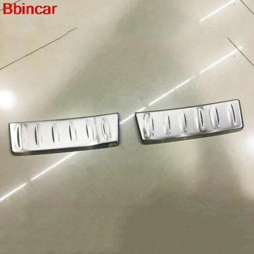 Bbincar Stainless steel Inner Rear Bumper Guard Plate Cover Trim 2pcs For Jaguar F-Pace f pace X761 2016 2017
