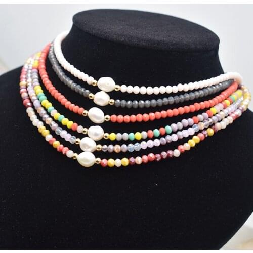 Женские ожерелья из жемчуга YanQi China At AliExpress
