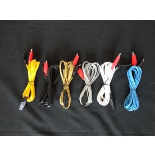 10pcs/Therapy Crocodile clip adapter Electrode Wires cable parts for Electric Acupuncture Stimulator Machine