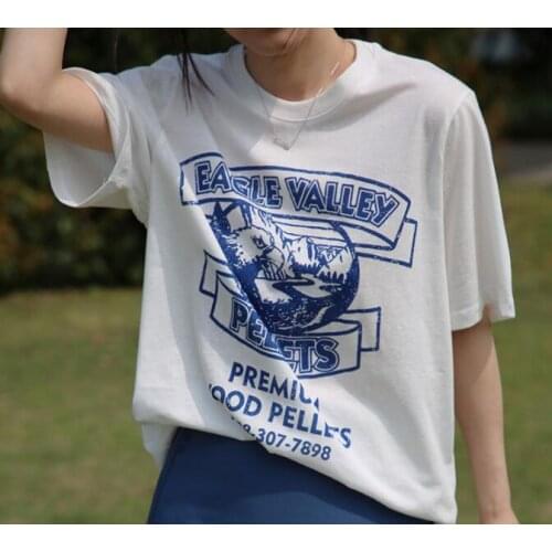 2021 Summer O-neck Casual Series Womens Large Size Eagle Wings Printing T-Shirt Street Fashion Short-Sleeved T-Shirt