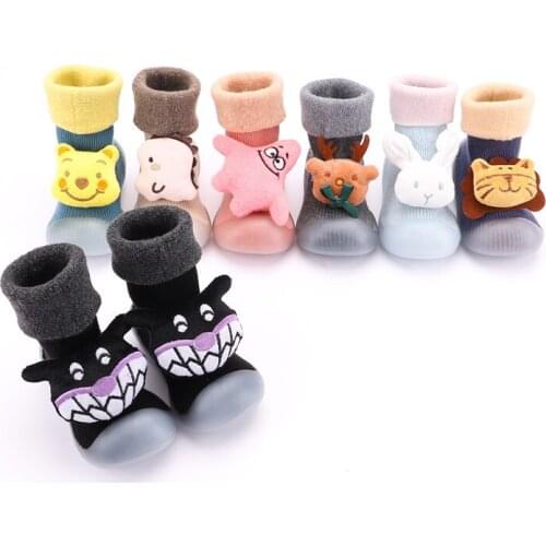 Winter Baby Cartoon Toddler Shoes Non-Slip Anti-Off Foot Long Floor Knitted Socks First Walker 7Kinds 5Size 824 KeDing