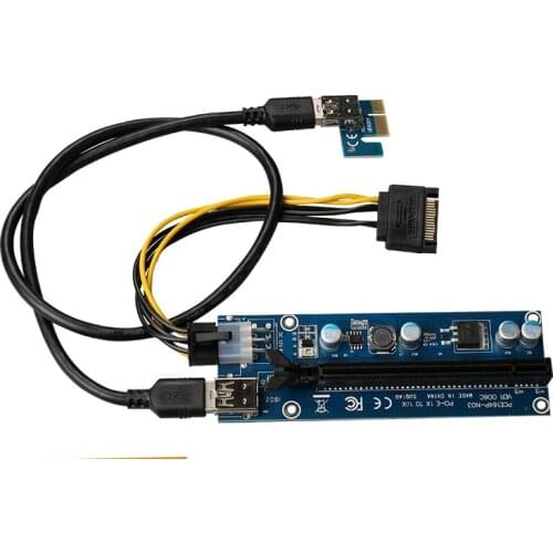 1Pcs PCI-E to PCIe adapter cable USB3.0 to PCI-E graphics card motherboard adapter card extension cable