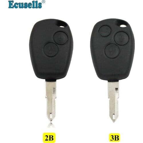 2/3 button smart remote key shell case fob for Renault Kangoo Master Trafic NE73 uncut blade
