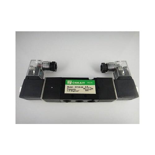 4V120-06 DC 24V Solenoid Air Valve 5port 2position BSP