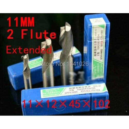 5pcs /set 11mm two 2 Flute HSS & Aluminium Extended End Mill Cutter CNC Bit Milling Machinery tools Cutting tools.Lathe Tool