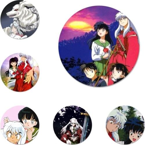 58mm Inuyasha Anime manga Icons Pins Badge Decoration Brooches Metal Badges For Backpack Decoration