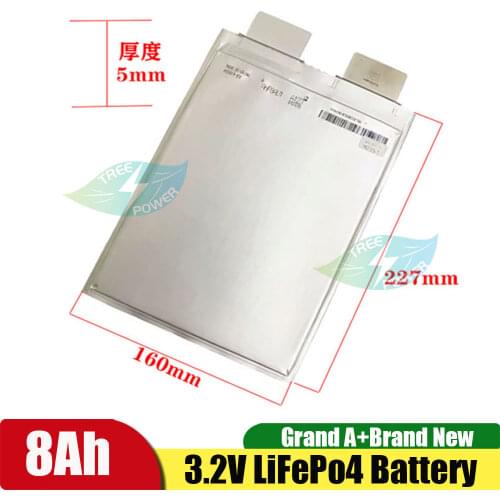 3.2V 8AH lifepo4 battery high discharge 50C 400A for diy 12V 36v 200AH Solar energy storage lamp boat camping Inverter
