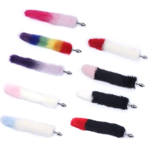 Metal Feather Anal Toys Fox Tail Anal Plug Erotic Anus Toy Butt Plug Sex Toys For Woman And Men Sexy Butt Plug Adult Accessories