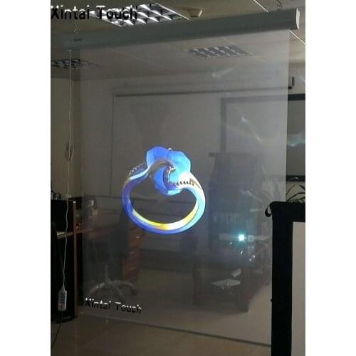 Free Shipping! 1.524m*2m holographic film for large stage use ,rear projection screen film and another color A4 size sample