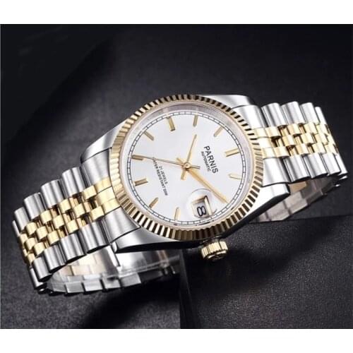 New fashion Sapphire crystal 36mm Parnis Japanese Miyo ta 821A 21 Jeweles Automatic Self-Wind Movement luminous mens watches G