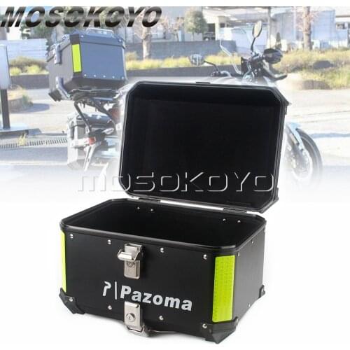 42L Black Motorcycle Trunk Top Box Rear Storage Luggage Topbox 29cmx32cmx46cm For BMW Honda Yamaha Suzuki Scooter Street Bike CB