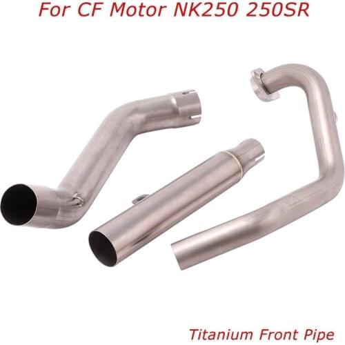 For CF Motor NK250 250SR Motorcycle Modified Exhaust Front Header Pipe Titanium