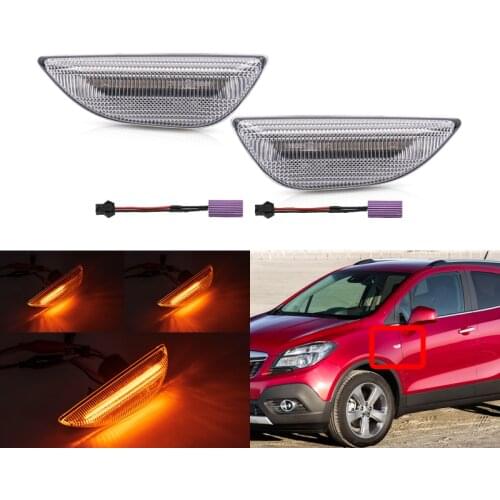 For Vauxhall Opel Mokka / Mokka X For Chevy Trax 12-20 Canbus Dynamic Amber Turn Signal Blinker Indicator Led Side Marker Lights