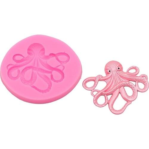 Octopus Sugar Cake Silicone Mold Handmade Chocolate Crafts Gadgets Dessert Decorative Molds DIY Pastry Baking Tools candy mold
