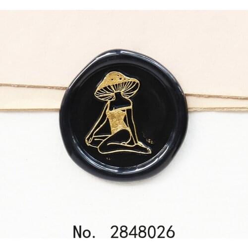 Mushroom girl wax Seal Stamp,Party Seal Stamp Kit invitation seal,gift envelope packing seal,Mushroom seal stamp