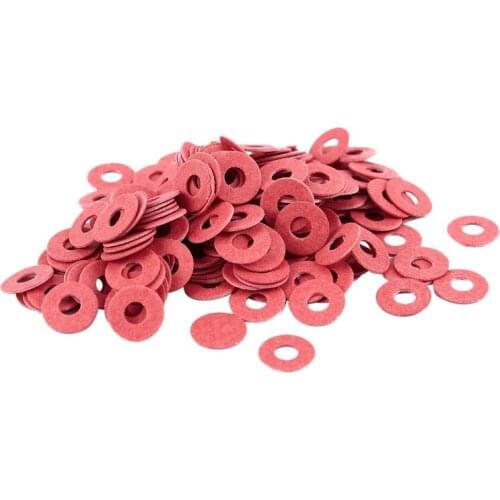 200 Pcs 3x8x0.7mm Insulated Fiber Insulating Washers Spacers Red