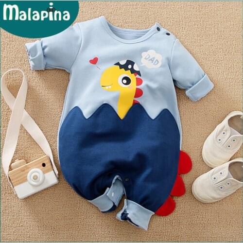 Malpina Newborn Baby Girls Boys Romper Cotton Clothes 0-24M Age Infant Cartoon Baby Jumpsuit Outfit Toddler Animal Print Costume