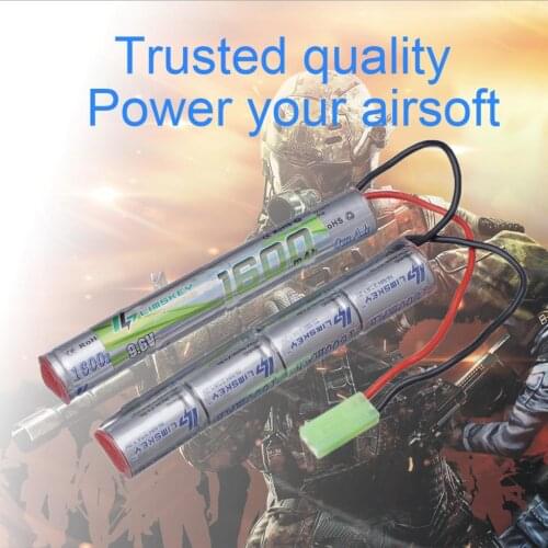 Lismkey 8S 2/3A 9.6v 1600mAh Butterfly NunChuck NIMH Battery Pack with Mini Tamiya Connector for Airsoft Guns ICS CA TM SRC JG
