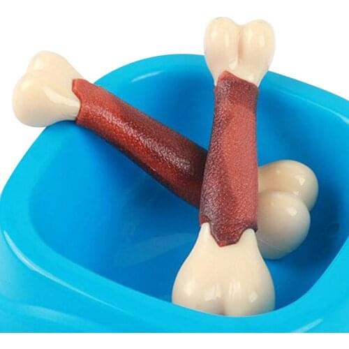 Indestructible Dog Chew Toys For Aggressive Chews Real Beef Flavor Durable Dog Teething Chew Toys Bones To Bite Molars