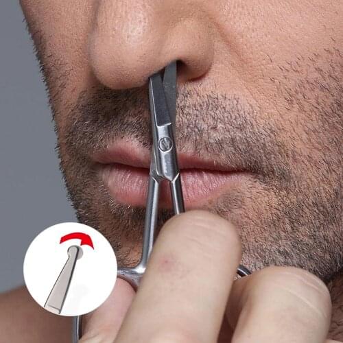Makeup Scissors Stainless Steel Nose Hair Scissors Rounded Tip Lady Facial Hair Trimming Eyelash Eyebrow Scissors Pedicure Tool