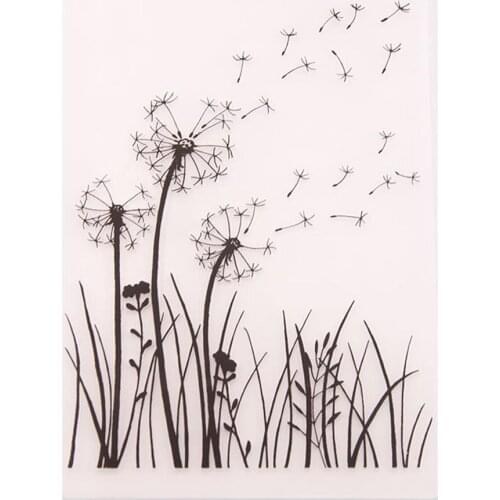 Plastic Embossing Folder Template DIY Scrapbook Photo Album Card Making Decoration Crafts Dandelion
