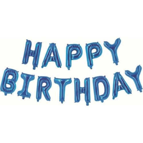 Festive Ballons New Happy Birthday Self Inflating Balloom Banner Buntings Party Home Decor