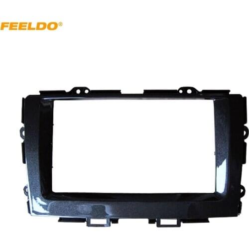 FEELDO Car 2DIN Refitting Radio Fascia Panel Frame For HONDA Crider 2013-2018 Stereo Dashboard Face Frame Installation Mount
