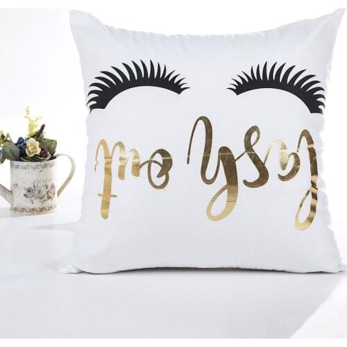 Christmas Series Bronzing Comfortable Linen Polyester Home Decorative Pillows Cover for Pillowcase