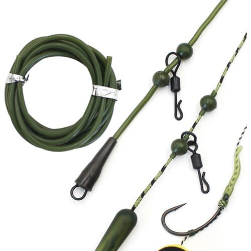 2PCS1M carp fishing gear DIY silicone soft drill pipe sleeve pretend to be a fishing line for carp fishing gear accessories tool