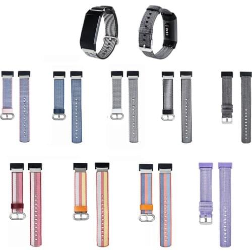 Replacement Watch Band Bracelet Strap for Fitbit Charge 3 Nylon Fabric Wristband Strap Smart Accessories