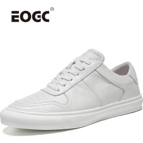 Natural Leather Casual Shoes Men Lace Up Breathable Flats Men Shoes Soft Comfort Loafers Driving Shoes