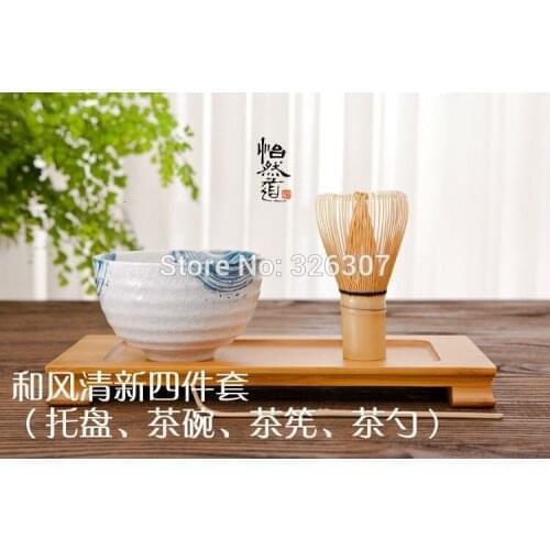 Japan handmade Bator Matcha kit gift maccha whisk bowl scoop tea set scoop moderate Japanese green tea teaware gentle breeze