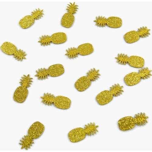 Gold Glitter Pineapple Confetti Tropical Luau Theme Party Decoration - Beach wedding bridal party Confettis Table Scatter cards