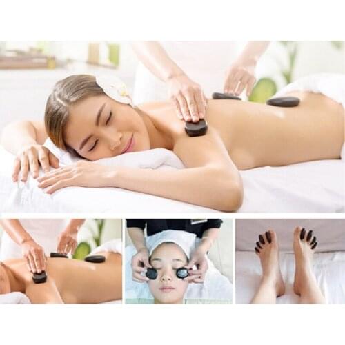 1pcs 3x4/5x6/6x6/6x8/8x8cm Spa Rock Basalt Stone Beauty Stones Massage Lava Natural Stone Hot