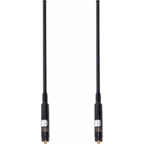 2PCS Harvest RH660S SMA-Female/SMA-Male/BNC High Gain Dual Band 144/430MHz Telescopic Antenna for Baofeng Walkie Talkie Radio