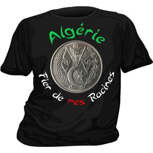 2019 Fashion Solid Color Men Tshirt Tee-shirt ALGERIE ALGERIA ALGERIEN "Fier De Mes Racines" Money-tshirt Casual Tee