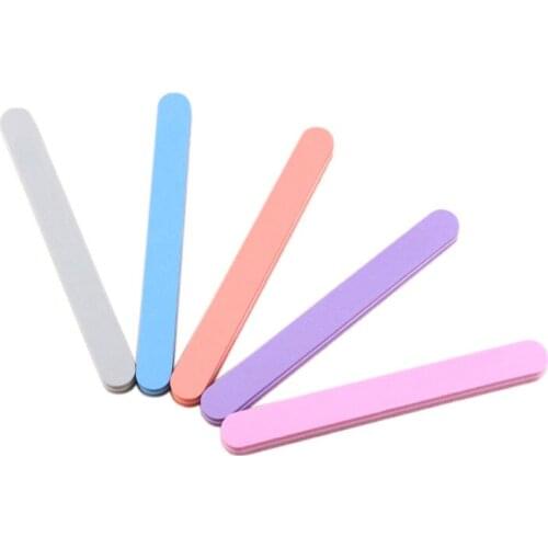 50pcs Nail Files Buffer Double Side Straight Emery Boards For Nails Art Washable Manicure Nail Tools Sanding Buffering block