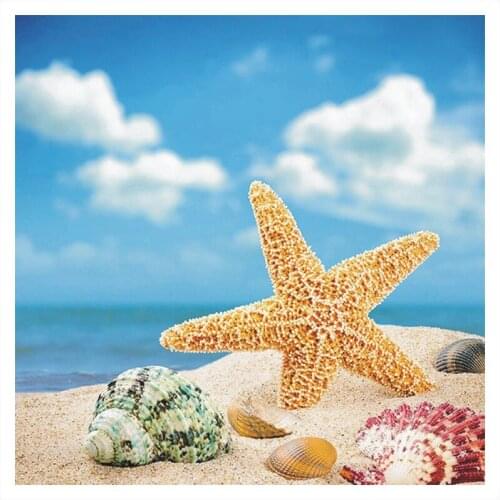 5D DIY Seascape Starfish Shell Diamond Painting Mosaic Square Diamond Painting Home Decoration Gift T495