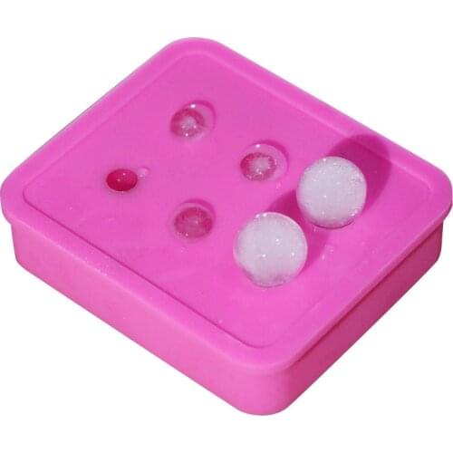 6 Colors 6 Holes 4.5cm Diameter Food Grade Soft Silicone Eco-Friendly Useful Homemade Ice Cube Tray Ball Maker Mold Cute Simple