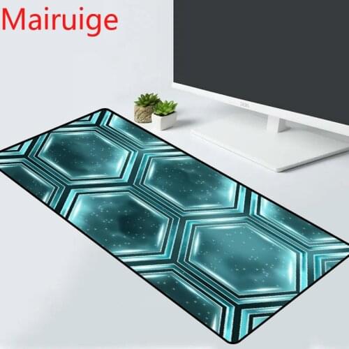 Mairuige Large Mouse Pad Hexagon Texture Gaming Mousepad Computer Notebook Cool Desk Mat Non-slip Gaming Accessories Mouse Pad