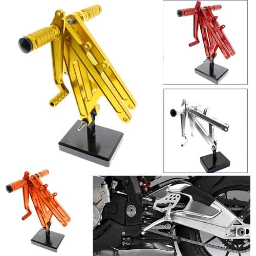 CNC Del Motociclo Pedane Regolabili Posteriori Set Spina Del Piede For Honda RS125 GP125 1995-2013 2001 2002 03 04 05 06